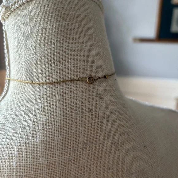 Elegant yellow dress and Green Beaded Necklace - Picture 3 of 4